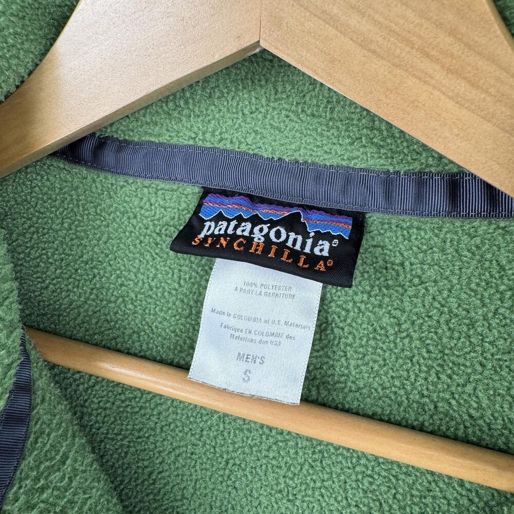 Vintage Patagonia Jacket Mens Small Green Synchilla Snap-T Fleece Pullover Top - Picture 2 of 12